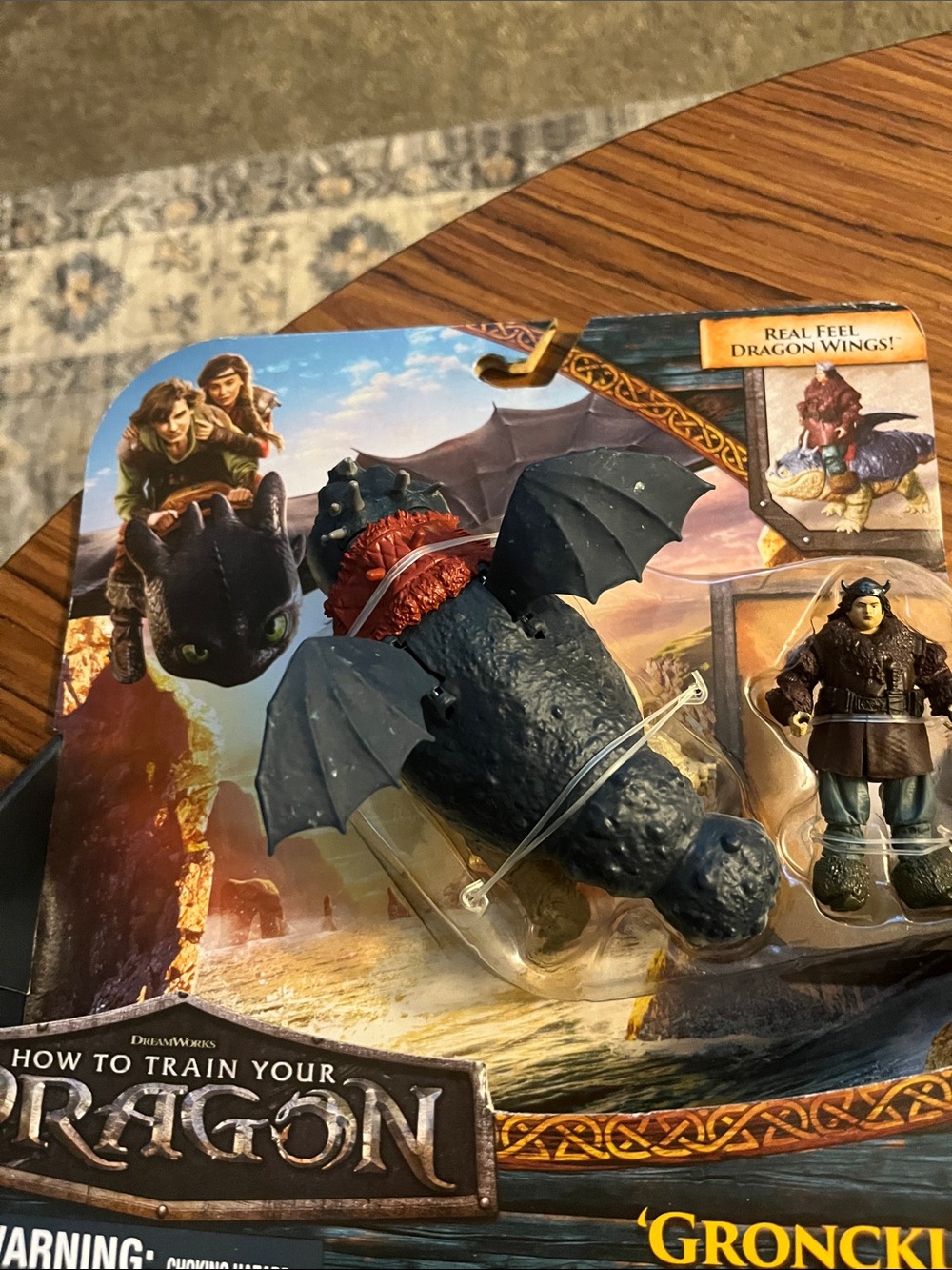 DreamWorks Gronckle Dragon Toy - Black, Red and Green Accents